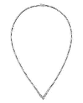 Bloomingdale's Fine Collection Bloomingdale's Fine Collection Diamond Graduated Tennis Necklace in 14K White Gold, 5.0 tcw