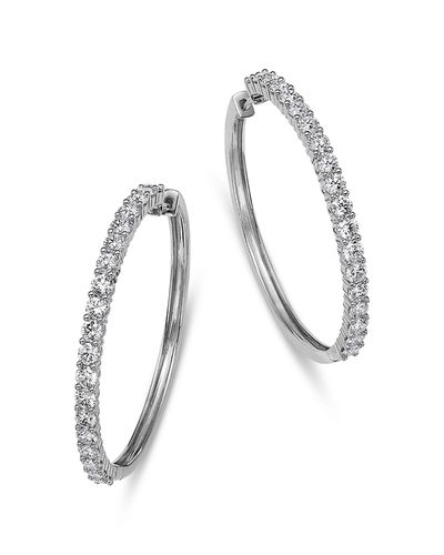 Bloomingdale's Fine Collection Bloomingdale's Fine Collection Diamond Hoop Earrings in 14K White Gold, 3.0 tcw