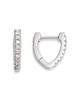 Bloomingdale's Fine Collection Bloomingdale's Fine Collection Diamond Huggie Hoop Earrings in 14K White Gold, 0.16 tcw - 3