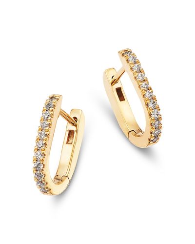 Bloomingdale's Fine Collection Bloomingdale's Fine Collection Diamond Huggie Hoop Earrings in 14K Yellow Gold, 0.16 tcw