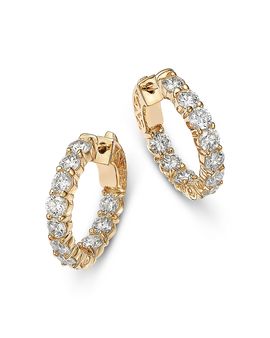 Bloomingdale's Fine Collection Bloomingdale's Fine Collection Diamond Inside Out Hoop Earrings in 14K Yellow Gold, 2.5 tcw