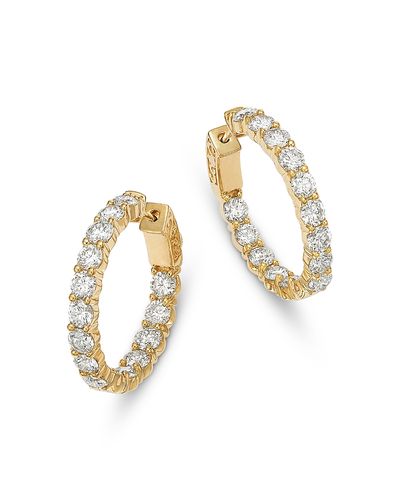 Bloomingdale's Fine Collection Bloomingdale's Fine Collection Diamond Inside Out Hoop Earrings in 14K Yellow Gold, 4.5 tcw