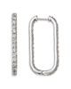 Bloomingdale's Fine Collection Bloomingdale's Fine Collection Diamond Inside Out Oblong Hoop Earrings in 14K White Gold, 3.0 tcw - 3