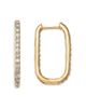 Bloomingdale's Fine Collection Bloomingdale's Fine Collection Diamond Inside Out Oblong Hoop Earrings in 14K Yellow Gold, 1.0 tcw - 3