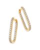 Bloomingdale's Fine Collection Bloomingdale's Fine Collection Diamond Inside Out Oblong Hoop Earrings in 14K Yellow Gold, 2.0 tcw - 1