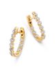Bloomingdale's Fine Collection Bloomingdale's Fine Collection Diamond Inside Out Oval Hoop Earrings in 14K Yellow Gold, 0.5 tcw - 1