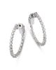 Bloomingdale's Fine Collection Bloomingdale's Fine Collection Diamond Inside Out Small Hoop Earrings in 14K White Gold, 1.0 tcw - 1