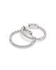 Bloomingdale's Fine Collection Bloomingdale's Fine Collection Diamond Inside Out Small Hoop Earrings in 14K White Gold, 1.0 tcw - 3