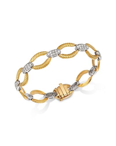 Bloomingdale's Fine Collection Bloomingdale's Fine Collection Diamond Link Bracelet in 14K Yellow & White Gold, 1.25 tcw