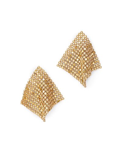 Bloomingdale's Fine Collection Bloomingdale's Fine Collection Diamond Mesh Earrings in 14K Yellow Gold, 2.0 tcw