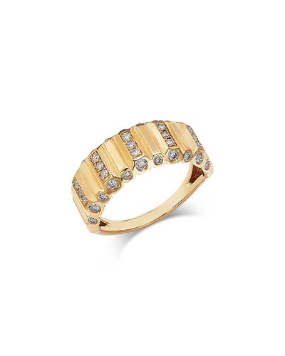 Bloomingdale's Fine Collection Bloomingdale's Fine Collection Diamond Multi Row Wide Statement Ring in 14K Yellow Gold, 0.50 tcw