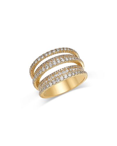 Bloomingdale's Fine Collection Bloomingdale's Fine Collection Diamond Multirow Statement Ring in 14K Yellow Gold, 1.65 tcw