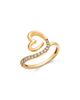 Bloomingdale's Fine Collection Bloomingdale's Fine Collection Diamond Open Heart Twist Ring in 14K Yellow Gold, 0.25 tcw - 1