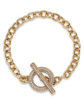 Bloomingdale's Fine Collection Bloomingdale's Fine Collection Diamond Oval Chain Link Bracelet in 14K Yellow Gold, 1.33 tcw