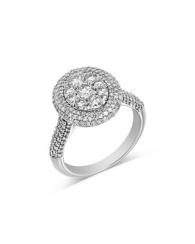 Bloomingdale's Fine Collection Bloomingdale's Fine Collection Diamond Pave Cluster Ring in 14K White Gold, 1.50 tcw