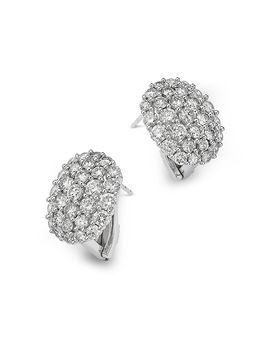 Bloomingdale's Fine Collection Bloomingdale's Fine Collection Diamond Pave Cluster Statement Earrings in 14K White Gold, 3.0 tcw