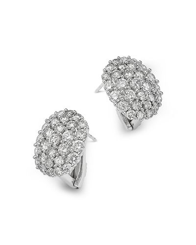 Bloomingdale's Fine Collection Bloomingdale's Fine Collection Diamond Pave Cluster Statement Earrings in 14K White Gold, 3.0 tcw