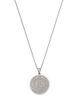 Bloomingdale's Fine Collection Bloomingdale's Fine Collection Diamond Pave Disc Pendant Necklace in 14K White Gold, 1.00 tcw - 1