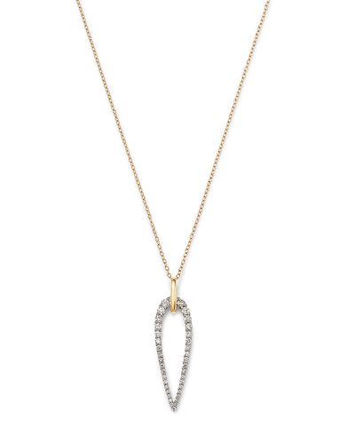 Bloomingdale's Fine Collection Bloomingdale's Fine Collection Diamond Pave Modern Open Pendant Necklace in 14K Yellow Gold, 18