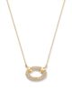 Bloomingdale's Fine Collection Bloomingdale's Fine Collection Diamond Pave Oval Pendant Necklace in 14K Yellow Gold, 18 - 1