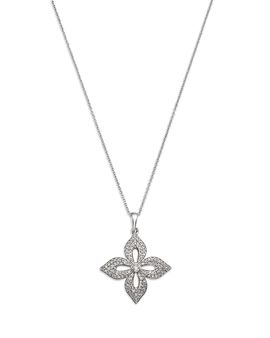 Bloomingdale's Fine Collection Bloomingdale's Fine Collection Diamond Pave Pendant Necklace in 14K White Gold, 0.33 tcw