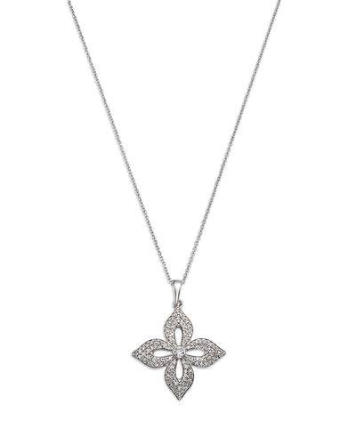 Bloomingdale's Fine Collection Bloomingdale's Fine Collection Diamond Pave Pendant Necklace in 14K White Gold, 0.33 tcw