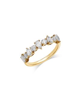 Bloomingdale's Fine Collection Bloomingdale's Fine Collection Diamond Pear & Round Band in 18K Gold, 1.02 tcw