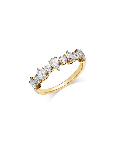 Bloomingdale's Fine Collection Bloomingdale's Fine Collection Diamond Pear & Round Band in 18K Gold, 1.02 tcw