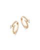 Bloomingdale's Fine Collection Bloomingdale's Fine Collection Diamond Pear & Round Beaded Bypass Huggie Hoop Earrings, 0.25 tcw - 1