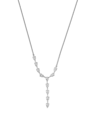 Bloomingdale's Fine Collection Bloomingdale's Fine Collection Diamond Pear Cut Lariat Necklace in 18K White Gold, 1.05 tcw