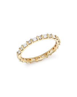 Bloomingdale's Fine Collection Bloomingdale's Fine Collection Diamond Round & Baguette Band in 14K Yellow Gold, 0.55 tcw