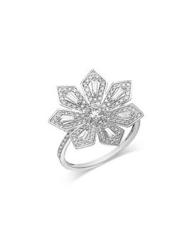 Bloomingdale's Fine Collection Bloomingdale's Fine Collection Diamond Round & Baguette Diamond Statement Ring in 14K White Gold, 0.75 tcw