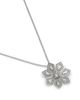 Bloomingdale's Fine Collection Bloomingdale's Fine Collection Diamond Round & Baguette Flower Pendant Necklace in 14K White Gold, 0.7 tcw - 3