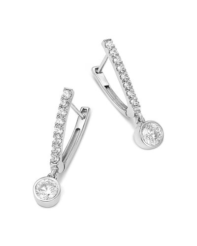 Bloomingdale's Fine Collection Bloomingdale's Fine Collection Diamond Solitaire Drop Earrings in 14K White Gold, 0.75 tcw