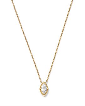 Bloomingdale's Fine Collection Bloomingdale's Fine Collection Diamond Solitaire Marquise Cut Pendant Necklace in 14K Yellow Gold, 0.33 tcw