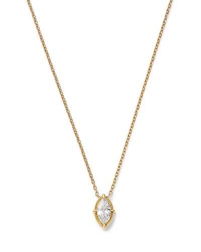 Bloomingdale's Fine Collection Bloomingdale's Fine Collection Diamond Solitaire Marquise Cut Pendant Necklace in 14K Yellow Gold, 0.33 tcw