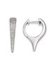 Bloomingdale's Fine Collection Bloomingdale's Fine Collection Diamond Spike Huggie Hoop Earrings in 14K White Gold, 0.37 tcw - 3