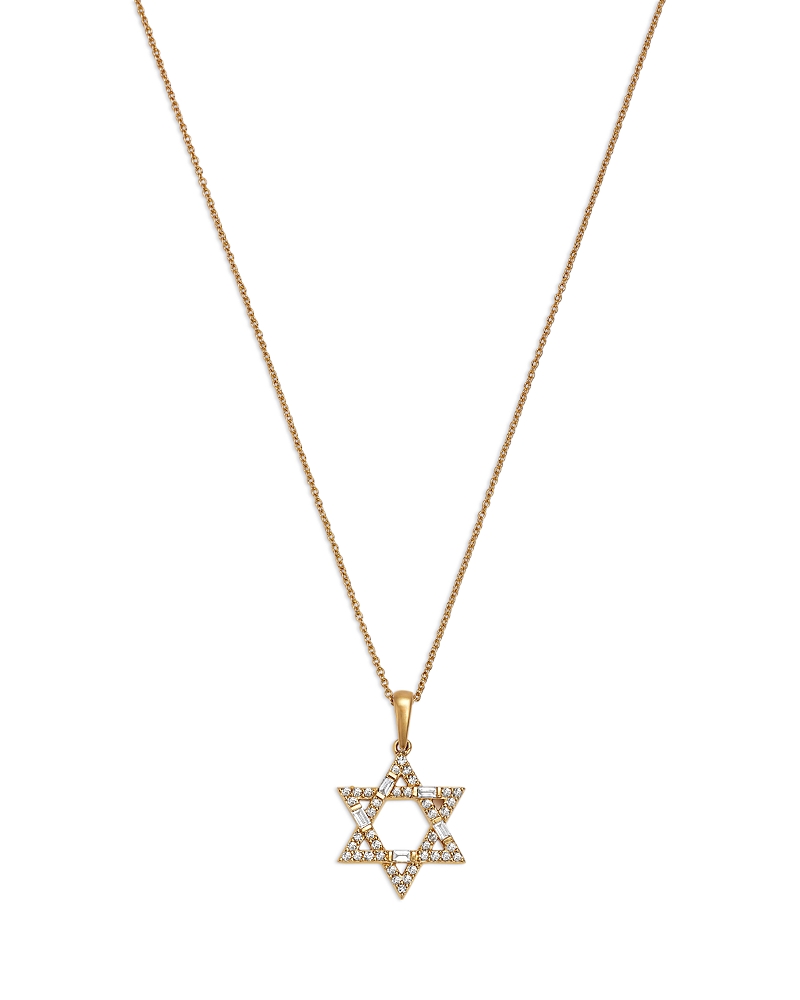 Bloomingdale's Fine Collection Bloomingdale's Fine Collection Diamond Star of David Pendant Necklace in 14K Gold, 0.25 tcw