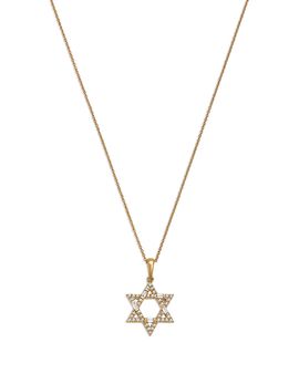 Bloomingdale's Fine Collection Bloomingdale's Fine Collection Diamond Star of David Pendant Necklace in 14K Gold, 0.25 tcw