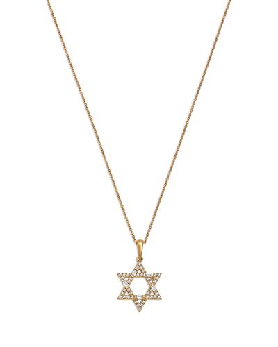 Bloomingdale's Fine Collection Bloomingdale's Fine Collection Diamond Star of David Pendant Necklace in 14K Gold, 0.25 tcw