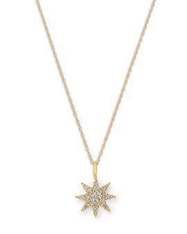 Bloomingdale's Fine Collection Bloomingdale's Fine Collection Diamond Starburst Pave Pendant Necklace in 14K Yellow Gold, 0.32 tcw