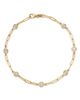 Bloomingdale's Fine Collection Bloomingdale's Fine Collection Diamond Station Paperclip Chain Bracelet in 14K Yellow Gold, 1.05 tcw - 1