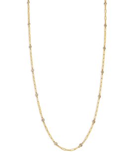 Bloomingdale's Fine Collection Bloomingdale's Fine Collection Diamond Station Paperclip Chain Necklace in 14K Yellow Gold, 1.0 tcw