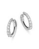 Bloomingdale's Fine Collection Bloomingdale's Fine Collection Diamond Tapered Hoop Earrings in 14K White Gold, 2.0 tcw - 1