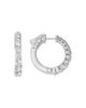 Bloomingdale's Fine Collection Bloomingdale's Fine Collection Diamond Tapered Hoop Earrings in 14K White Gold, 2.0 tcw - 3