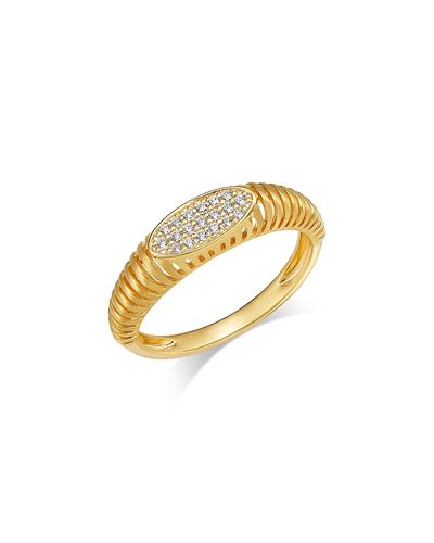 Bloomingdale's Fine Collection Bloomingdale's Fine Collection Diamond Textured Pave Band in 14K Yellow Gold, 0.10 tcw