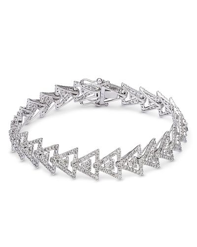 Bloomingdale's Fine Collection Bloomingdale's Fine Collection Diamond Triangle Link Bracelet in 14K White Gold, 4.0 tcw
