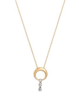 Bloomingdale's Fine Collection Bloomingdale's Fine Collection Diamond Triple Drop Pendant Necklace in 14K Yellow Gold, 18