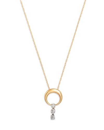 Bloomingdale's Fine Collection Bloomingdale's Fine Collection Diamond Triple Drop Pendant Necklace in 14K Yellow Gold, 18
