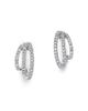 Bloomingdale's Fine Collection Bloomingdale's Fine Collection Diamond Triple Row Micropave Huggie Hoop Earrings in 14K White Gold, 0.76 tcw - 1
